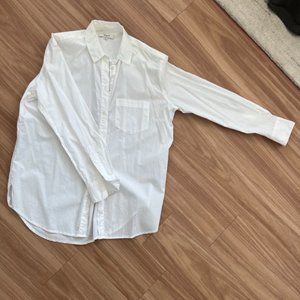 Madewell White Boxy Collared Shirt, size XS